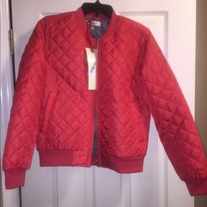 April Girl Red Bomber Jacket